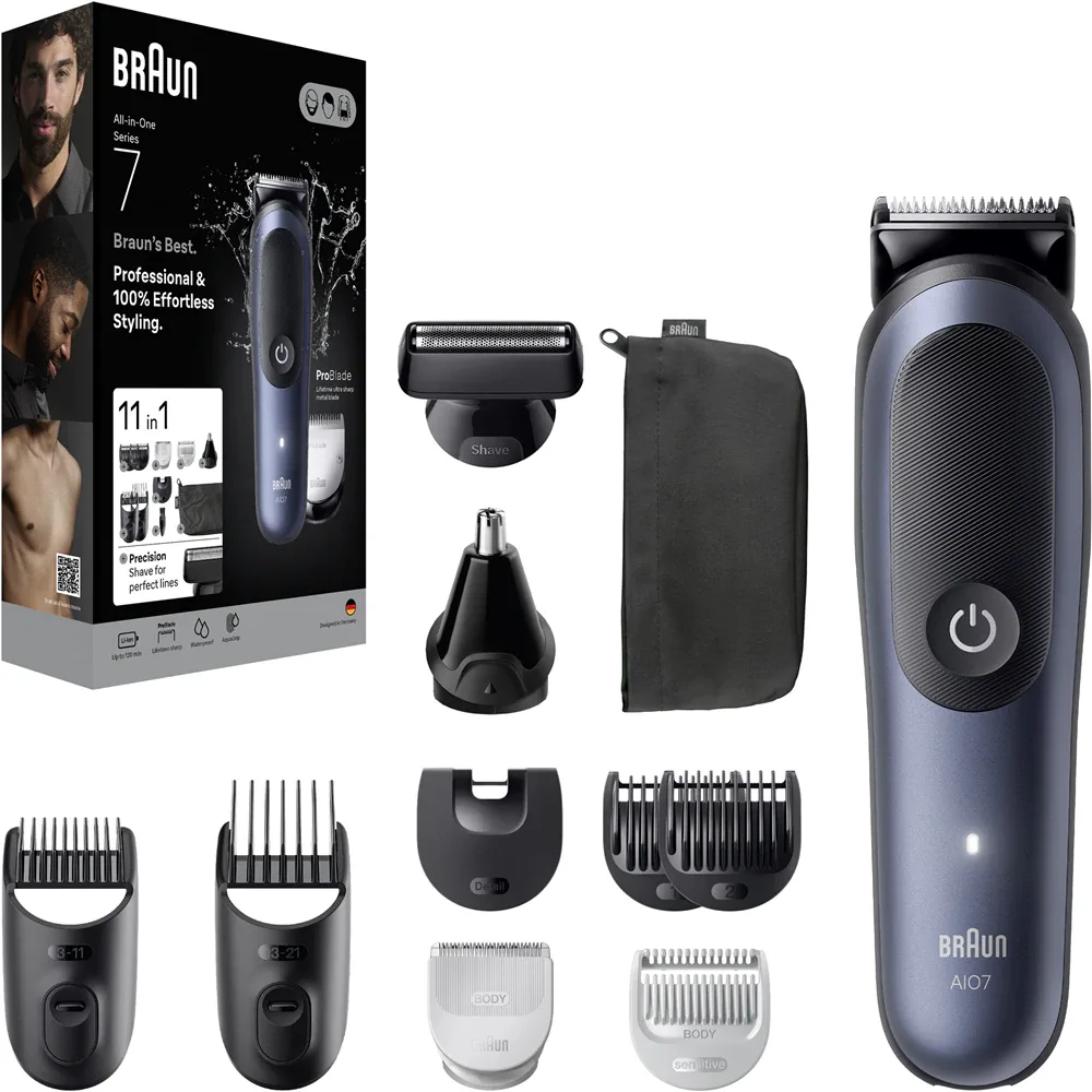 Триммер многофункциональный Braun All-In-One Series 7 AIO7540 11 в 1, водостойкий, 1 шт