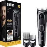 Машинка для стрижки волос Braun Series 5 HC5530 с 2 гребёнками, беспроводная, 1 шт — фото 1