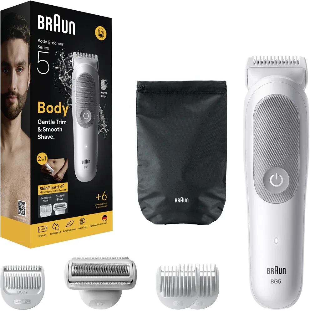Триммер для тела Braun Series 5 BG5550 с бреющей головкой, водонепроницаемый, 1 шт