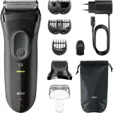 Бритва электрическая Braun Series 3+ 3000bt с насадкой MicroComb, водонепроницаемая, 1 шт — фото 1