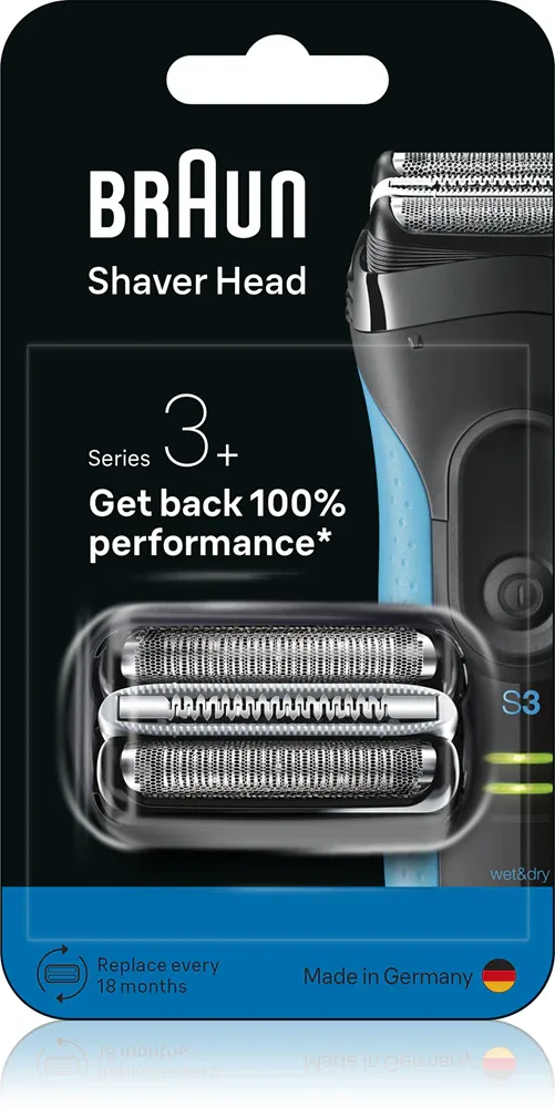 Головка бритвенная сменная Braun Series 3+ 32B с двумя сетками, для бритв Series 3, 1 шт