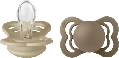 Пустышка BIBS Supreme Silicone Size 1: 0+ months силиконовая, симметричная, с широким щитком, 2 шт