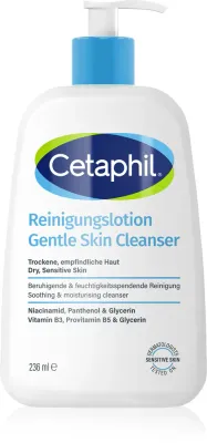 Молочко очищающее Cetaphil Gentle Skin Cleanser для лица, для чувствительной и сухой кожи, 236 мл