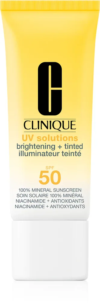 Крем тонирующий солнцезащитный Clinique Sun UV Solutions Brightening Tinted Sunscream SPF50, выравнивающий тон, 40 мл, оттенок 01 Light