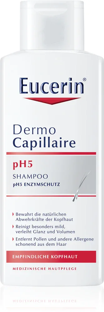 Шампунь для волос Eucerin DermoCapillaire для чувствительной кожи головы, для ежедневного применения, 250 мл