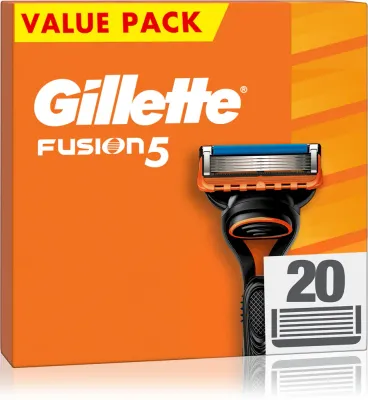 Кассеты сменные для бритвы Gillette Fusion5 5 лезвий, с индикатором износа, 20 шт