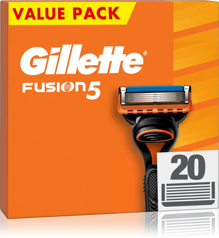 Кассеты сменные для бритвы Gillette Fusion5 5 лезвий, с индикатором износа, 20 шт