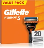 Кассеты сменные для бритвы Gillette Fusion5 5 лезвий, с индикатором износа, 20 шт — фото 1