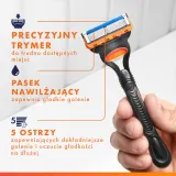 Кассеты сменные для бритвы Gillette Fusion5 5 лезвий, с индикатором износа, 20 шт — фото 5