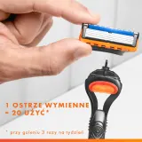 Кассеты сменные для бритвы Gillette Fusion5 5 лезвий, с индикатором износа, 20 шт — фото 6
