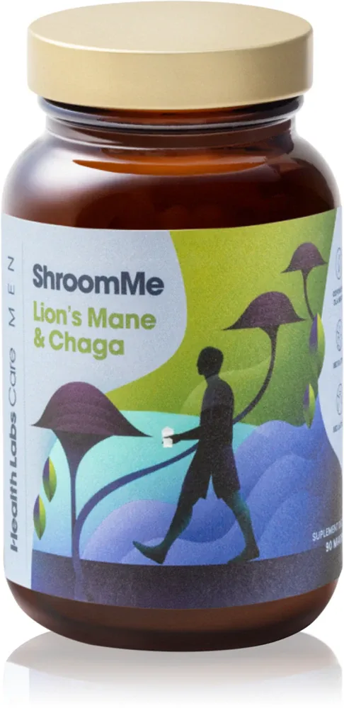 Добавка к пище Health Labs Care ShroomMe Men Lion’s Mane Chaga с грибными экстрактами, порошок, 45,5 г