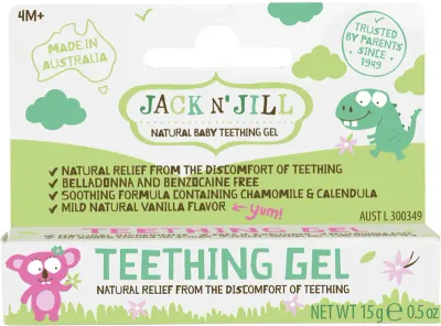 Гель для дёсен Jack N’ Jill Teething Gel при прорезывании зубов, с экстрактом календулы, 15 г 4m+
