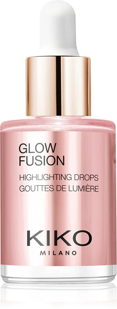 Хайлайтер для лица KIKO Milano Glow Fusion Highlighting Drops жидкий, с металлическим финишем, 9,5 мл, оттенок 01 Platinum Rose