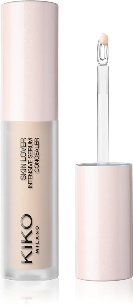 Корректор для лица KIKO Milano Skin Lover Intensive Serum Concealer с гиалуроновой кислотой, среднее покрытие, 4 мл, оттенок 01 Chantilly