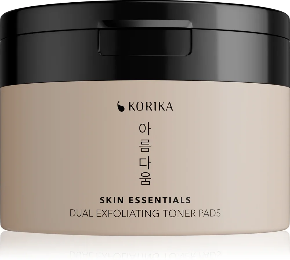 Диски отшелушивающие для лица KORIKA Skin Essentials Dual Exfoliating Toner Pads двусторонние, тонизирующие, 20 шт