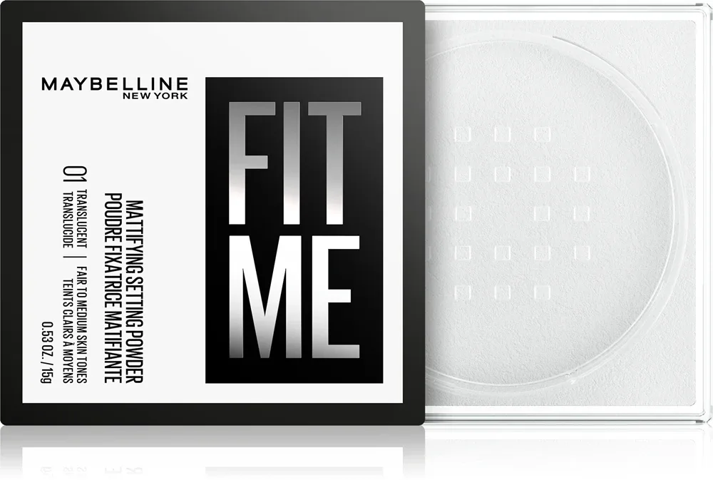 MAYBELLINE NEW YORK Fit Me! Powder - Пудра для лица Maybelline Fit Me! Powder прозрачная, матирующая, 15 г, 15 г, оттенок 01 Translucent