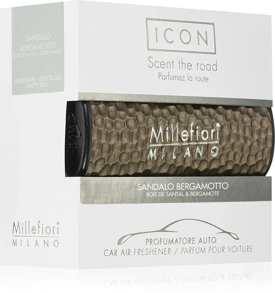 Ароматизатор для автомобиля Millefiori Icon Sandalo Bergamotto древесно-пряный, 1 шт