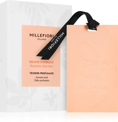Ароматическая подвеска Millefiori Milano Laundry Gemme D´Agrumi, свежий цитрусовый аромат, брелок, 3 шт