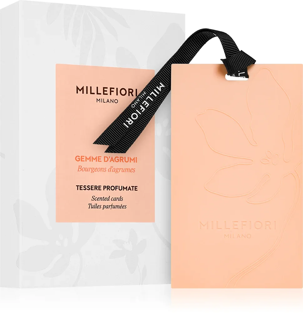 Ароматическая подвеска Millefiori Milano Laundry Gemme D´Agrumi, свежий цитрусовый аромат, брелок, 3 шт