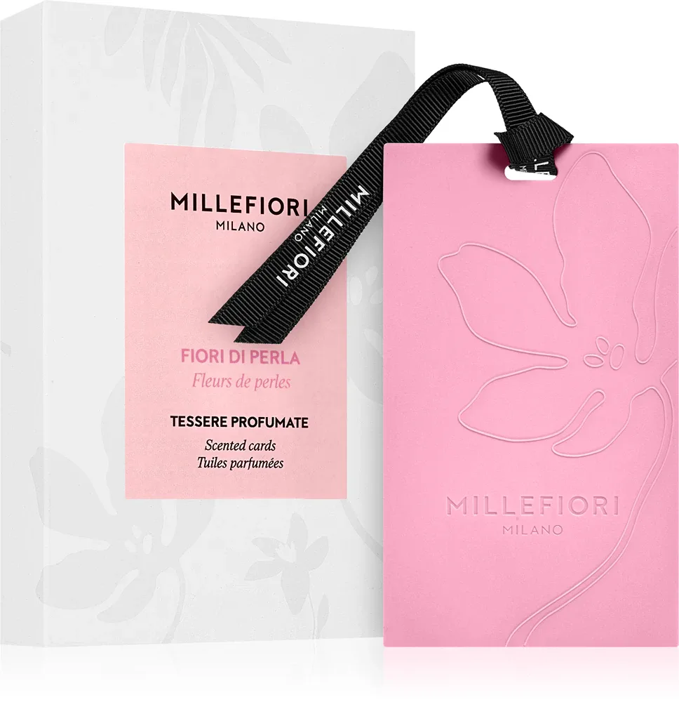 Ароматическая подвеска Millefiori Milano Laundry Fiori Di Perla, свежий аромат, брелок, 3 шт