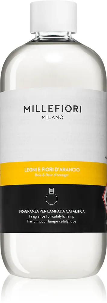 Наполнитель для каталитической лампы Millefiori Legni E Fiori D'arancio, устраняет посторонние запахи, 500 мл