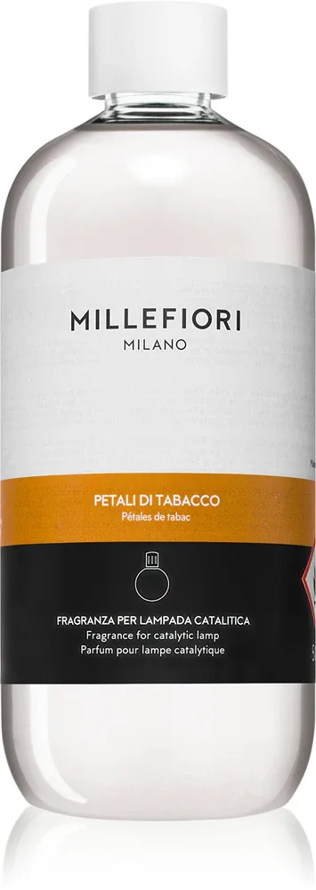 Наполнитель для каталитической лампы Millefiori Petali Di Tabacco, пряный, устраняет посторонние запахи, 500 мл