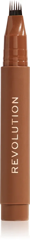 Маркер для бровей Revolution Instant Brow Hair, эффект натуральных волосков, 1,8 мл, оттенок Warm Brown
