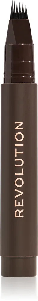Маркер для бровей Revolution Instant Brow Hair, эффект натуральных волосков, 1,8 мл, оттенок Dark Brown
