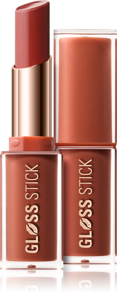 Помада-стик Revolution Pout Lip Gloss Stick блестящая, с гиалуроновой кислотой и витамином Е, 3 г, оттенок Toffee Nude