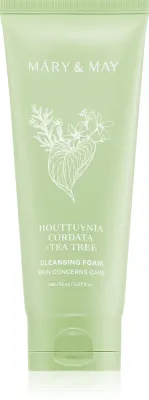 Mary&May Houttuynia Cordata + Tea Tree Cleansing Foam - Пенка для умывания Mary May Houttuynia Cordata + Tea Tree Cleansing Foam с экстрактом чайного дерева, 150 мл, 150 мл