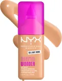 Тональный флюид NYX Professional Makeup Make Em Wonder матирующий, среднее покрытие, с гиалуроновой кислотой и витамином С, 30 мл, оттенок 09 Light Nude — фото 2