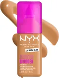 Тональный флюид NYX Professional Makeup Make Em Wonder матирующий, среднее покрытие, с гиалуроновой кислотой и витамином С, 30 мл, оттенок 19 Warm Beige — фото 2