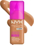 Тональный флюид NYX Professional Makeup Make Em Wonder матирующий, среднее покрытие, с гиалуроновой кислотой и витамином С, 30 мл, оттенок 22 Medium — фото 2