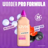 Тональный флюид NYX Professional Makeup Make Em Wonder матирующий, среднее покрытие, с гиалуроновой кислотой и витамином С, 30 мл, оттенок 36 Warm Rich — фото 8