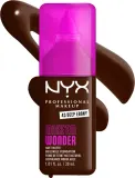 Тональный флюид NYX Professional Makeup Make Em Wonder матирующий, среднее покрытие, с гиалуроновой кислотой и витамином С, 30 мл, оттенок 43 Deep Ebony — фото 2