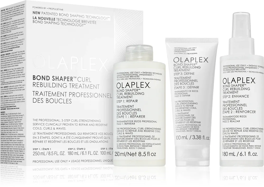 Набор для восстановления кудрей Olaplex Bond Shaper Curl Rebuilding Treatment set, три средства, 3 шт