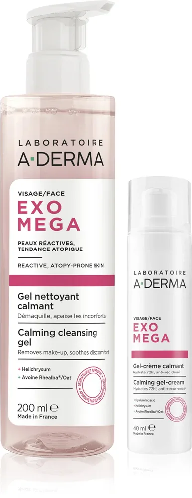 Набор для ухода за кожей A-Derma Exomega Calming Set очищающий гель и гель-крем, для атопичной кожи, 1 шт