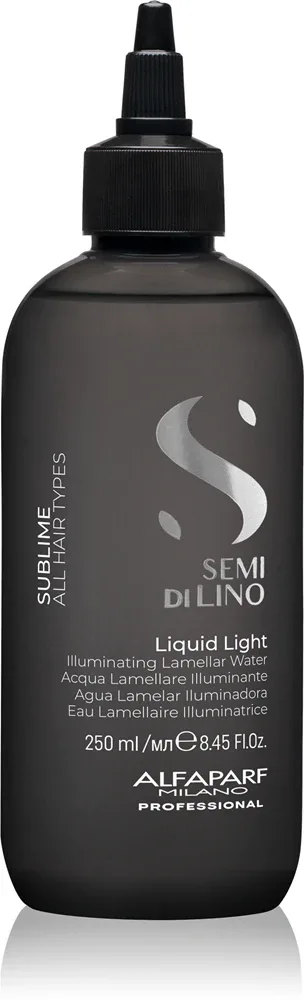 Ламеллярный уход для волос Alfaparf Milano Semi di Lino Sublime Liquid Light для блеска и гладкости, 250 мл