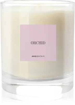 Свеча ароматическая Ambientair COLOURS Orchid с цветочным ароматом, растительный воск, 200 г