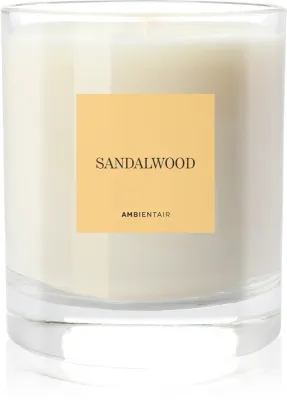 Свеча ароматическая Ambientair COLOURS Sandalwood с древесным ароматом, растительный воск, 200 г
