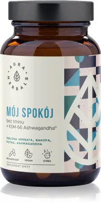 Добавка к пище Aura Herbals Moj Spokoj + KSM-66 Ashwagandha с ашвагандой, 60 капсул