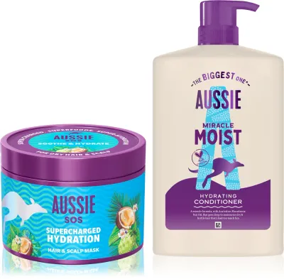 Набор для ухода за волосами Aussie SOS Miracle Moist маска и кондиционер, 1 шт