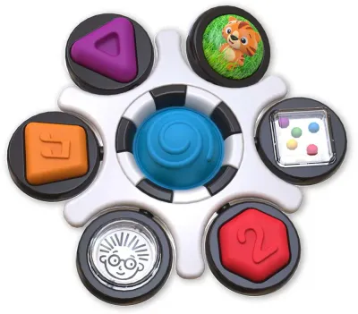 Игрушка интерактивная Baby Einstein Curiosity Clutch Twist Pop развивающая моторику, для детей, 1 шт 3 m+