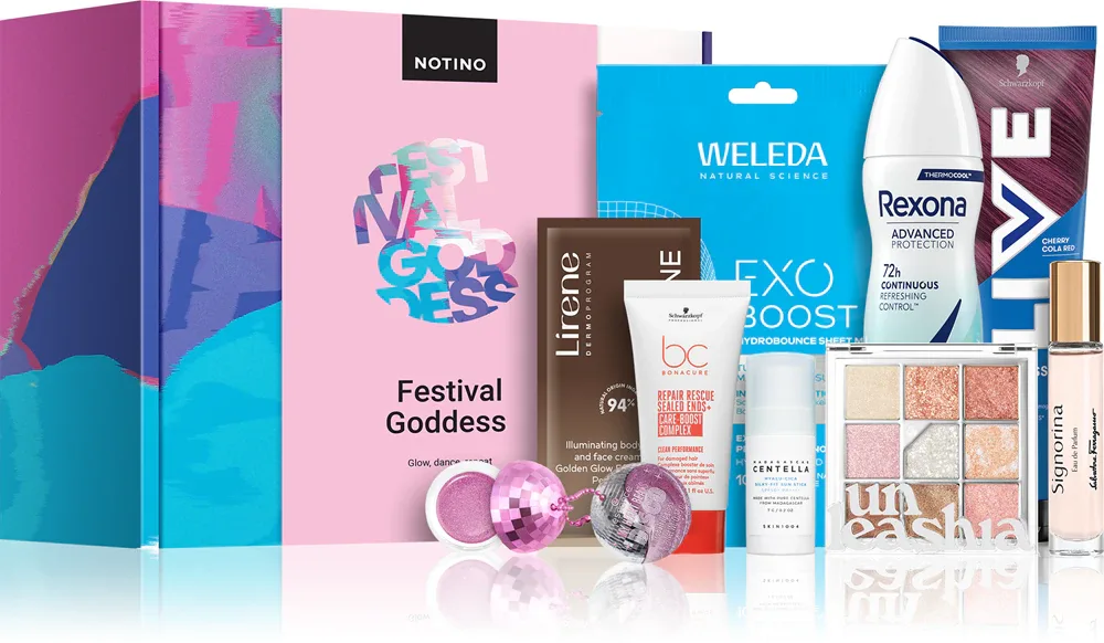 Набор косметики Beauty Box Notino Festival Goddess, для лица, волос и тела, 9 средств