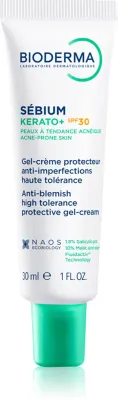 Крем для лица Bioderma Sebium Kerato+ SPF30 солнцезащитный, для жирной и проблемной кожи, 30 мл SPF 30