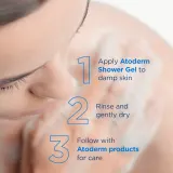 Гель для душа Bioderma Atoderm Gel для сухой и чувствительной кожи, кремовая текстура, 1000 мл — фото 6