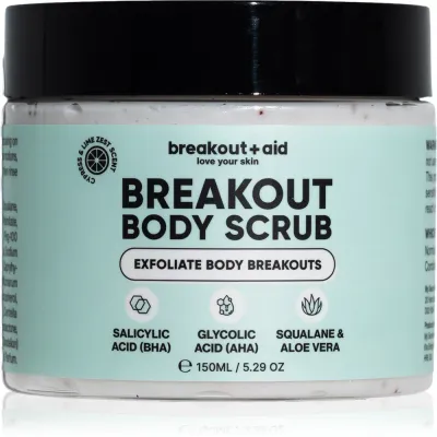 Скраб для тела breakout + aid Body Scrub отшелушивающий, для всех типов кожи, 150 мл