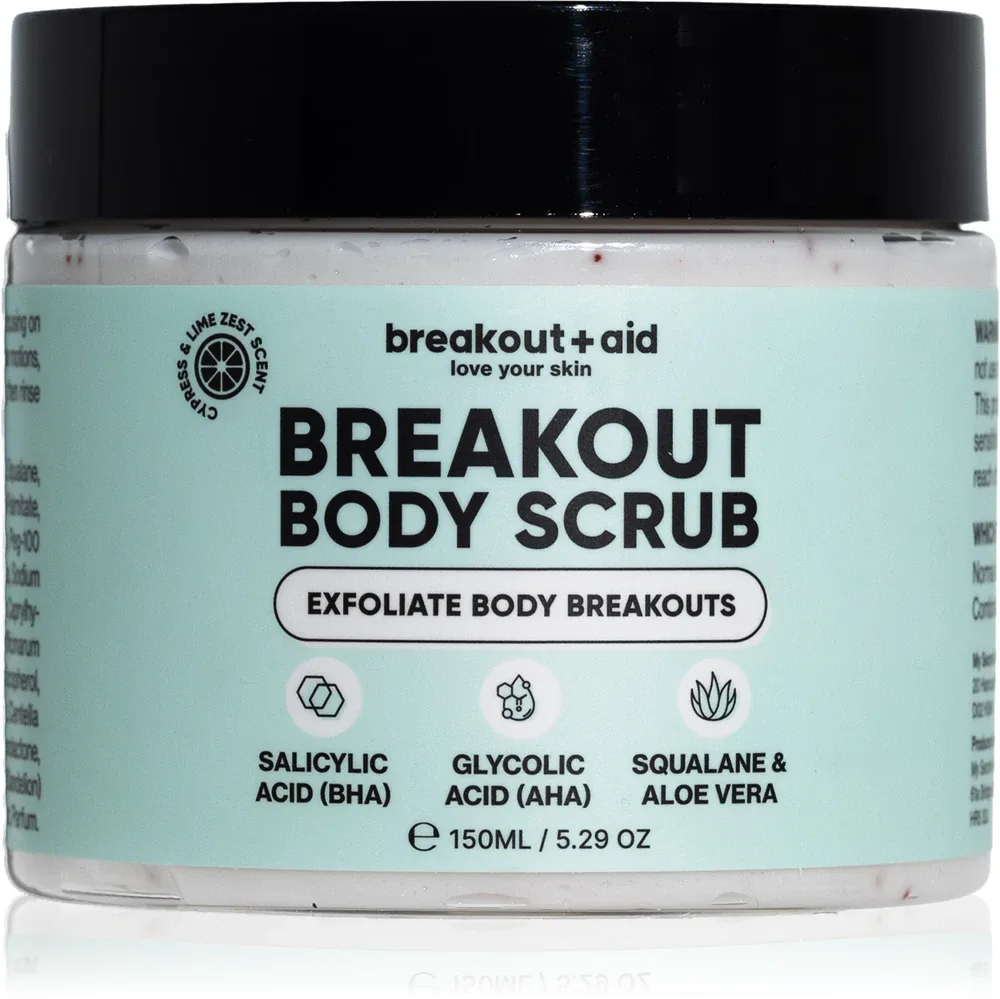 Скраб для тела breakout + aid Body Scrub отшелушивающий, для всех типов кожи, 150 мл
