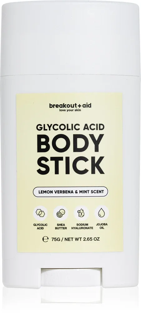 Стик для тела breakout + aid Glycolic Acid отшелушивающий, с гликолевой кислотой, 75 г