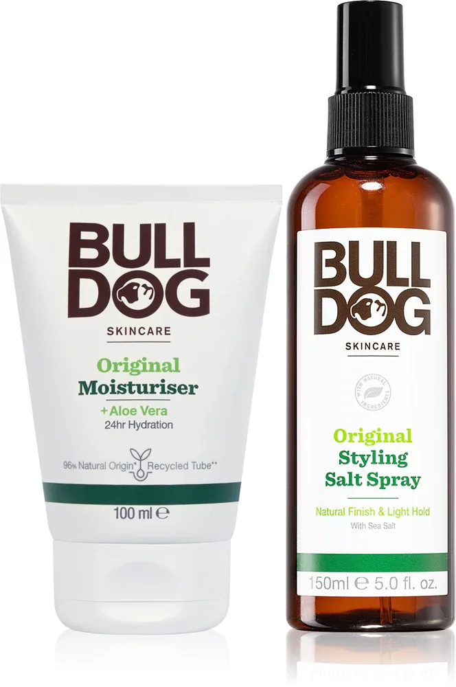 Набор косметики Bulldog Original мужской, крем для лица 100 мл и солевой спрей 150 мл